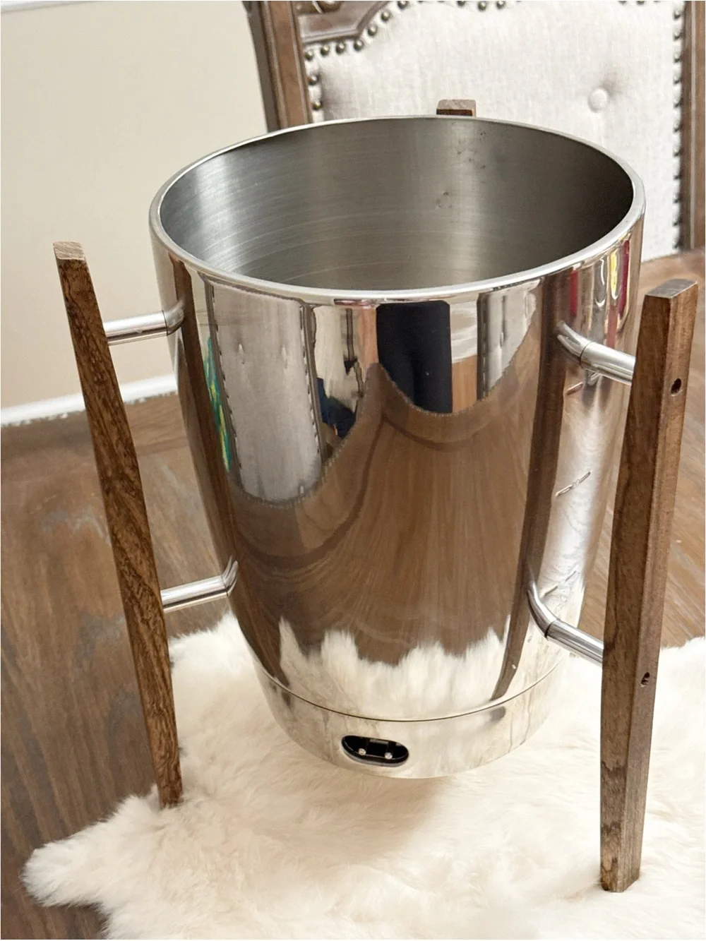 Vintage Regal Ware Atomic MCM Electric Percolator Coffee Maker Wood Leg Stand